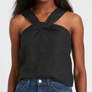 Banana Republic Linen-Blend Twisted Halter Top